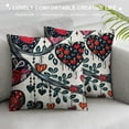 thumbnail image 3 of Valentine's Day Pillow Covers Red Black Heart Decor Throw Pillow Covers Decorative Throw Pillows Valentines Day Decor for Home Sofa, 3 of 5