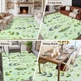 thumbnail image 6 of Green Leaves Area Rugs Collection 6'x9', Summer Botanical Farmhouse Leaf Non Slip Indoor Rectangle Throw Runner Rug Floor Mat Carpet for Living Room Dining Table Bedroom Nursery, 6 of 9