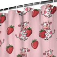 thumbnail image 3 of Pink Cow Strawberry Pattern Shower Curtain 72"x72" ,Bathroom Decorative Shower Curtains Set with 12 Hooks,Modern Waterproof Washable Shower Curtain, 3 of 6