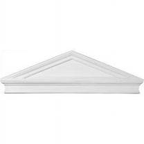 Ekena Millwork 44" Bottom Width x 46 1/4" Top Width x 14 1/8"H x 2 3/8"P Combination Peaked Cap Pediment