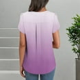 thumbnail image 5 of BXINGOHAI Womens Tops Basic Summer V Neck T Shirts Short Sleeve Dressy Casual Loose Fit Cute Tee Clothes Trendy Fashion Outfits Purple,2XL, 5 of 7