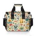 thumbnail image 7 of FORMRS Insulated Cooler Bag 24 Cans Capacity Soft Leakproof Lunch Box with Side Pockets, Floral Animals, 7 of 7
