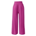thumbnail image 5 of Palazzo Pants for Women 2026 Trendy Elastic High Waist Wide Leg Flowy Casual Loose Dressy Pants Vintage Trousers, 5 of 9