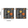 thumbnail image 4 of Set of 2 Halloween Tier Curtains with Ghost and Pumpkin Artwork, Vintage Style Rod Pocket Kitchen Panels 27.5x24in(70x60cm) Kitchen Curtains, 4 of 4