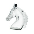thumbnail image 4 of Decantador de whisky, dispensador de bebidas, novedoso decantador de vidrio transparente con forma de caballo 350 ml, 4 of 9