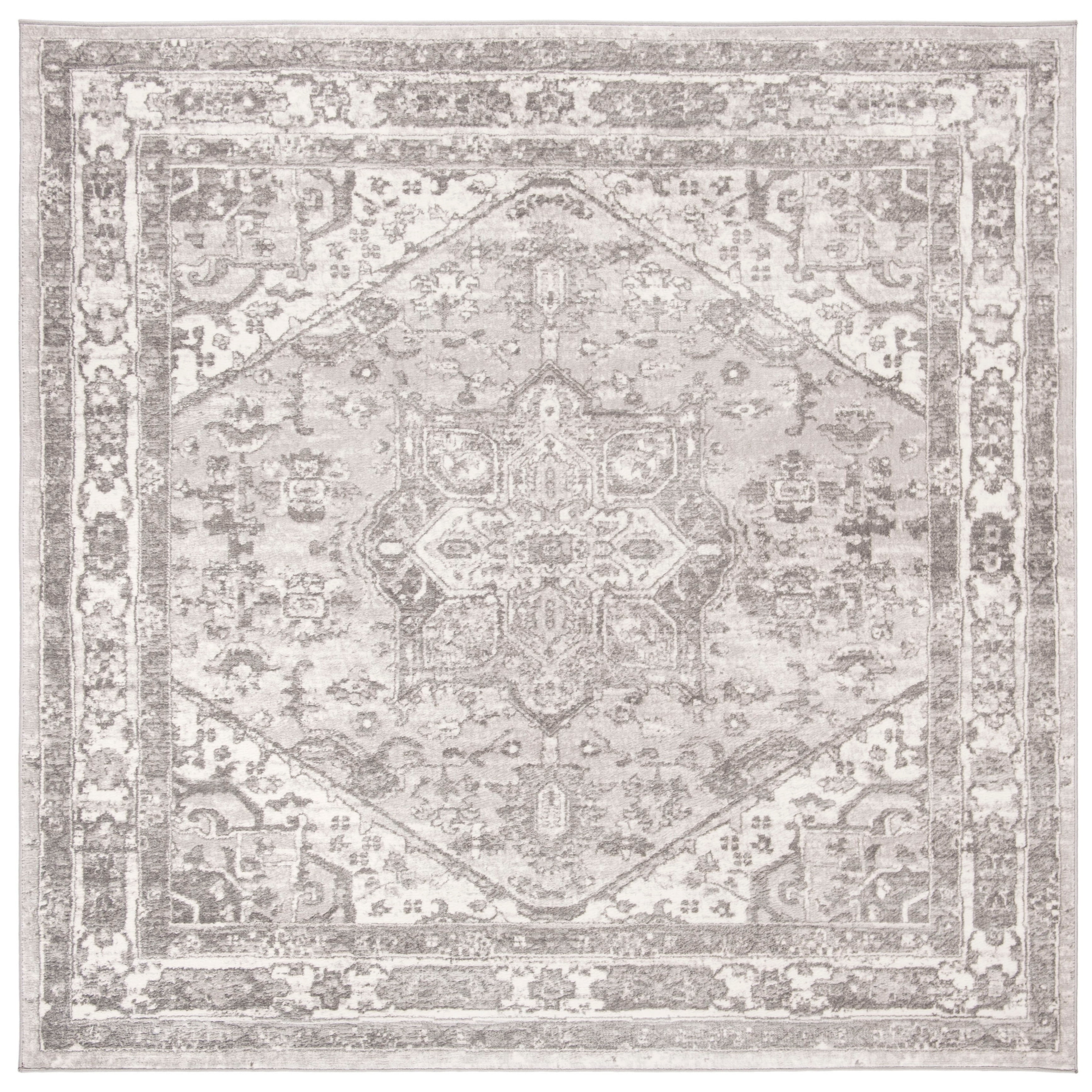 Cream Grey 10' x 13' SAFAVIEH Brentwood Collection BNT852B Medallion Distressed Non-Shedding Living Room Bedroom Dining Home Office Area Rug
