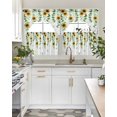 thumbnail image 4 of Sunflower Swag Curtains for Living Room/Bedroom Windows, Butterfly Flowers Green Leaf Watercolor White Kitchen Curtains and Valances Set 36 Inch Length, Light Filtering Swags Valance Curtain Panels, 4 of 5