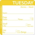 thumbnail image 3 of HUBERT® Tuesday Labels Yellow Flex-Temp Repositional Day of The Week Labels Tuesday - 2" Square, 3 of 3