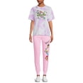 thumbnail image 2 of PowerPuff Girls Juniors’ Floral Tie Dye T-Shirt, 2 of 5