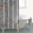 thumbnail image 4 of Gray Marble Orange Line Pattern Shower Curtain 36"x72" ,Bathroom Decorative Shower Curtains Set with 12 Hooks,Modern Waterproof Washable Shower Curtain, 4 of 6