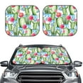 thumbnail image 2 of Goofa Flowers and Cactus Pattern 2 Piece Car Windshield Sun Shade Foldable | Front Windshield Shade for Sun, Heat and UV Rays | Sunshade for Car Front Window-Medium, 2 of 7