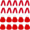 thumbnail image 1 of 20pcs Bufanda de sombrero en miniatura Botellas de las bebidas navideñas Decoración de la muñeca de la muñeca de bricolaje, 1 of 7