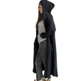 thumbnail image 3 of Langwyqu Autumn Winter Long Open Front Cardigan Knit Ankle Length Hooded Sweater With Pocket, 3 of 4