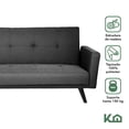 thumbnail image 2 of Sofá Cama Reclinable 3 Personas Sillón Minimalista 2 Posiciones Kingshouse gris oscuro 1, 2 of 8