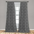 thumbnail image 5 of Ambesonne Victorian Curtains, Antique Floral Swirls, Pair of 28"x63", Black and White, 5 of 5