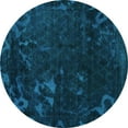 thumbnail image 1 of Ahgly Company Indoor Round Persian Turquoise Blue Bohemian Area Rugs, 6' Round, 1 of 4
