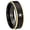 Black And Gold Step Edge, variant on Cowboys Star Concave Black Tungsten Men Ring 10MM