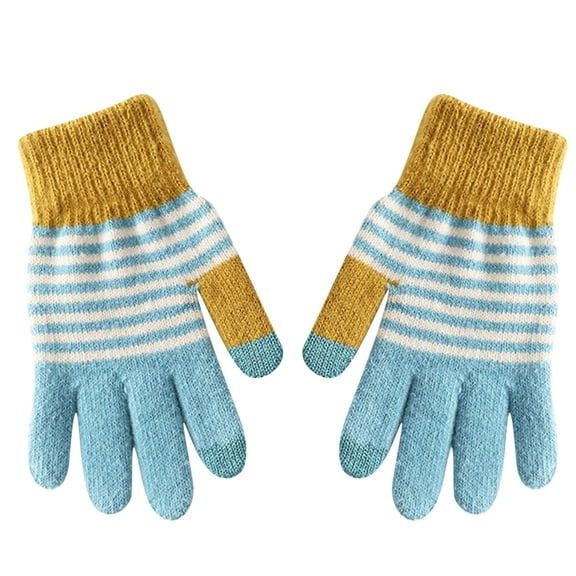 OJJCXA Womens Mens Gloves for Women Men Elastic Cuff Knitted Touchscreen Friendly Cold Resistant Winter Texting Gloves
