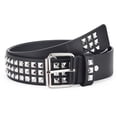 thumbnail image 2 of Studded Belt, Metal Punk Rock Rivet Belt with Bright Pyramid Studded for Women Men, 2 of 5