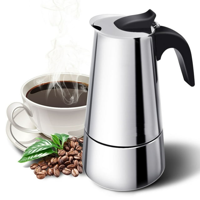 Cafetière Italienne, Machine à Café Classique à Percolateur, 430 Plaques de Cuisson en Acier Inoxydable