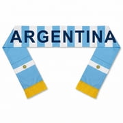 Couver Reversible National Soccer Fan Scarf - Soft Knit Polyester Country Flag Design For Sports, Fan Accessory for Game Day, ARGENTINA