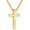 Gold 16 Inches, variant on Soccer Cross Necklace, Teen, Stainless Steel Cross Pendant Chain, 16/18/20/22/24 inches, Soccer Accessory, Easter Christian Religious Sports Jewelry Gift