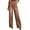 Brown, variant on Women's Wide Leg Jeans High Waisted Strechy Raw Hem Denim Pants