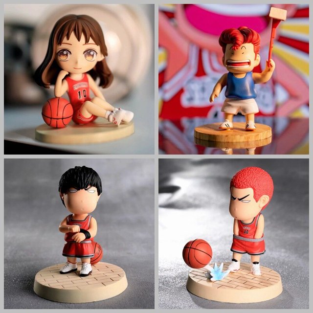 Cartoon Anime SLAM DUNK Decorations Cute Action Figures Sakuragi Hanamichi Rukawa Kaede Haruko Accessories Car Ornament ToysC He Qiyong unisex