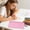 Pink, variant on Dmlowu Flat Pencil Pouch, Simple Solid Color Large Capacity Pen Bag, Lightweight Oxford Cloth Portable Zipper Pencil Case for Tools Stationary Pens
