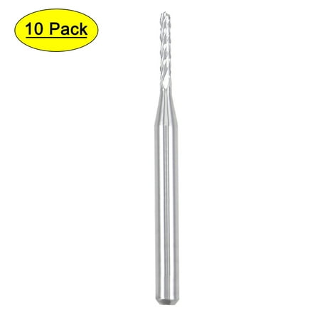 

Uxcell 0.06 x 0.33 Mill Engraving Milling Cutter CNC Router Bits Carbide Silver Tone 10Pcs