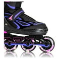 thumbnail image 6 of 2PM SPORTS Vinal Girls Adjustable Inline Skates with Light up Wheels Beginner Skates Fun Illuminating Roller Skates for Kids Boys and Ladies - Purple X-Large(7M/8W-10M/11W US), 6 of 13