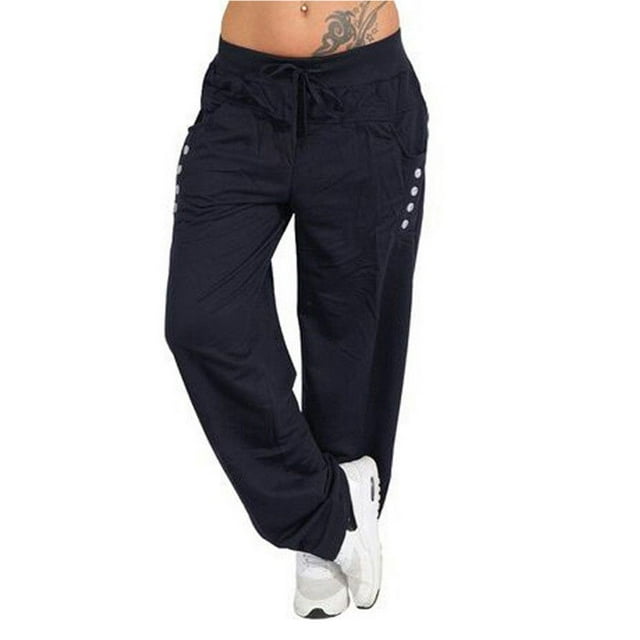 Clearance Womens Pants Petite Sports Solid Color Trousers Jogging Sweatpants Jogger Pants