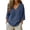 A2 Dark blue, variant on Linen Blend Tops for Women Plain Blouse Buisness Work Tee Shirts V Neck Summer Tops for Women Loose Fit Shirts Stylish Tops Travel Blouses Gauzy Tops Linen Shirt Women Pullover Basic Tees