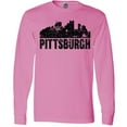 thumbnail image 3 of Inktastic Pittsburgh Skyline Grunge Long Sleeve T-Shirt, 3 of 5