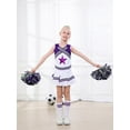 thumbnail image 4 of LOLANTA Girls Cheerleading Outfit Cheer Costume For Girls Sleeveless Crop Top&Skirt&Socks&Pom Poms, 4 of 7