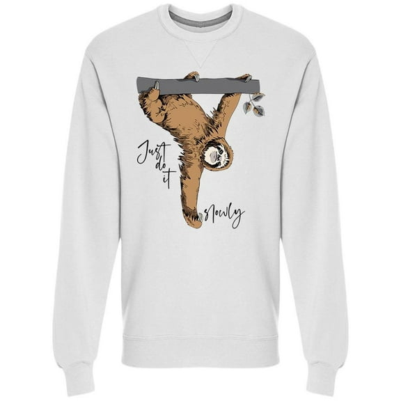 Sloth On A Trunk Tree Sweatshirt Men -Image by Shutterstock, Male 3X-Large