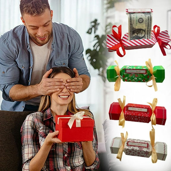 BETTERLIFE Christmas Surprise Money Pull Pouch, Christmas Money Holder for Cash Box√ F5S4