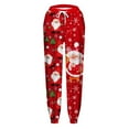 thumbnail image 4 of Xmyrz Womens Pants Recreation Christmas Print Bouquet Foot Pants Drawstring Sweatpants Baggy Lounge Pants Casual Trouser, 4 of 4