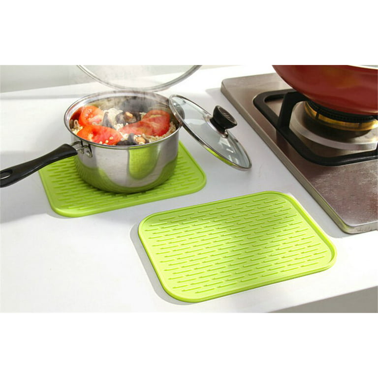 HEVIRGO Silicone Trivet Mat, Silicone Trivets for Hot Pot Holders, Pans,  Spoon Rest, Hot Dishes and Jar Opener, Multipurpose Non-Slip & Heat  Resistant