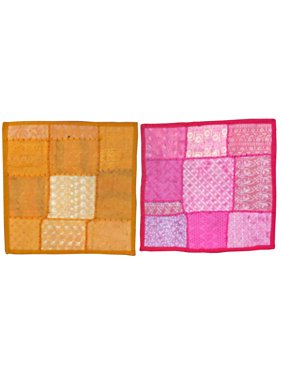 Mogul 2 Vintage Cushion Covers Indian Style Home Decor Shabby Chic Pillow Covers