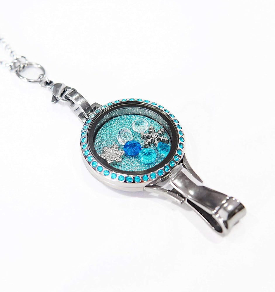 BG247 Floating Locket Lanyard with Badge Holder Included Chain