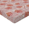 thumbnail image 4 of Ambesonne Floral Fitted Sheet, Circular Flower Silhouette, Twin Size, Dried Rose Blush and Pink, 4 of 5