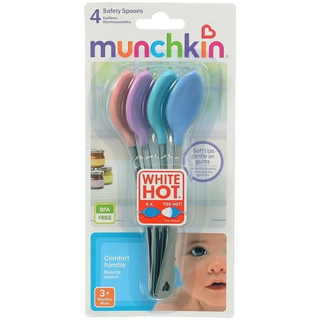 Munchkin White Hot Safety Spoons, Assorted 4 ea