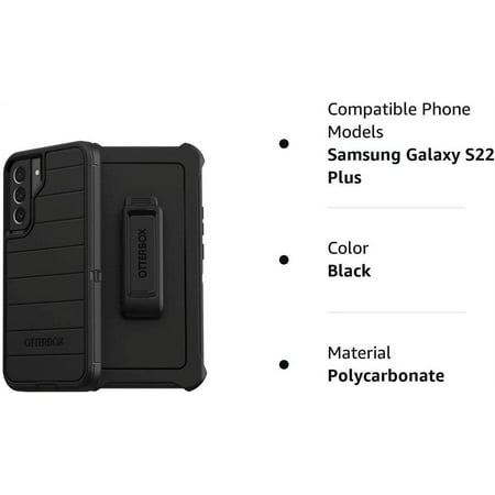OtterBox - Defender Series Pro Hard Shell for Samsung Galaxy S22+ - Black