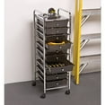 Seville Classics 10Drawer Organizer Cart, Black