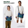 thumbnail image 5 of WATERFLY Unisex Large Capacity Hiking with Bottle Holder Fanny Pack Waist Bag,Teal Blue, 5 of 8