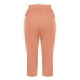 thumbnail image 7 of Mohiass Capri Pants for Women, Summer Casual Pull On Womens Capris with Pockets, Women's Casual Pants & Capris, Ladies Capris Orange L, 7 of 7