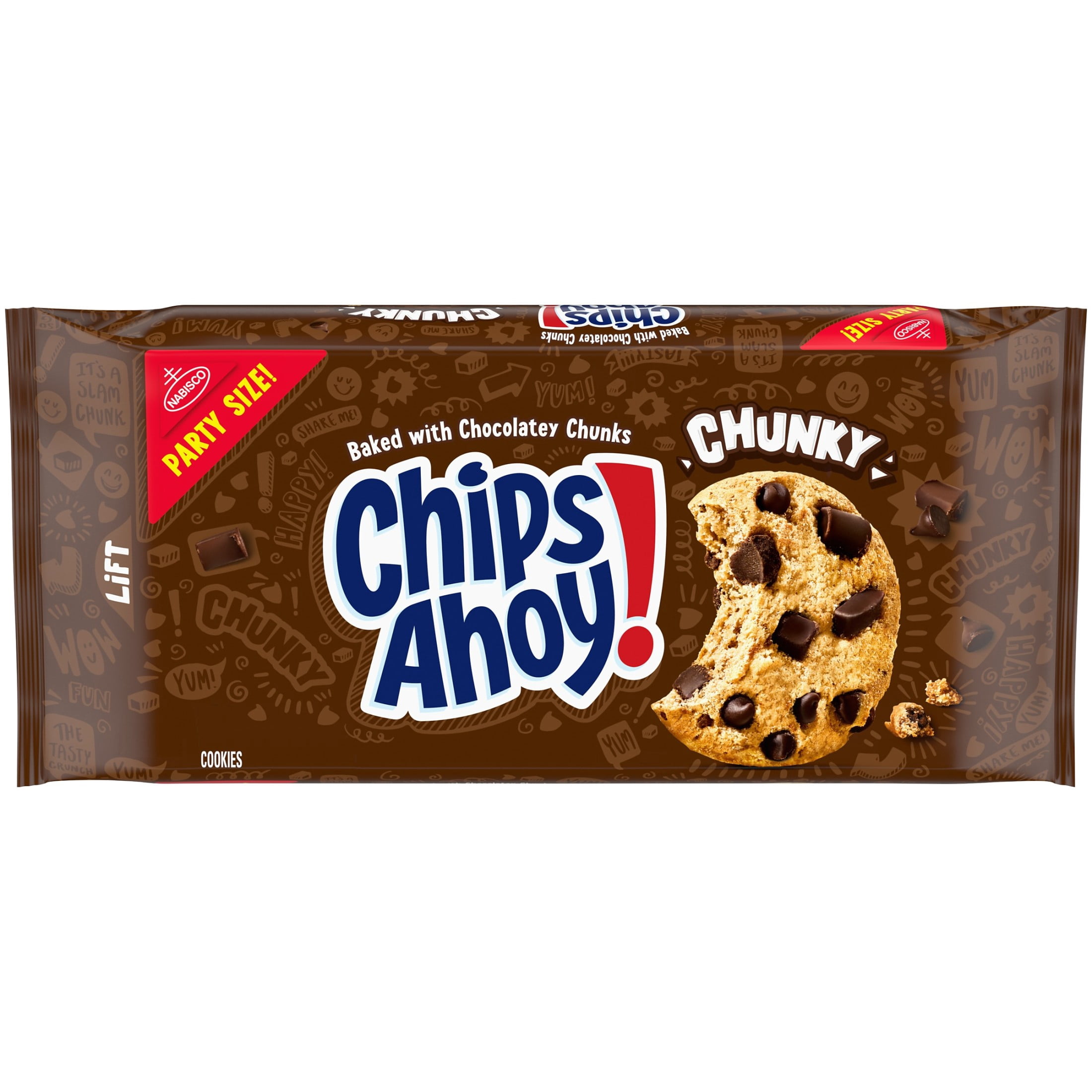 Chips Ahoy!, Chunky Fudgy Chocolate Chip Cookies, 18 oz, Family