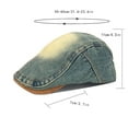 thumbnail image 2 of ATHJRT Unisex Denim Newsboy Cap Adjustable Cotton Flat Berets Hat Ivy Gatsby Irish Cabbie Caps Fashion Outdoor Driving Hunting Sports Golf Hats Blue#01 Free Size, 2 of 4