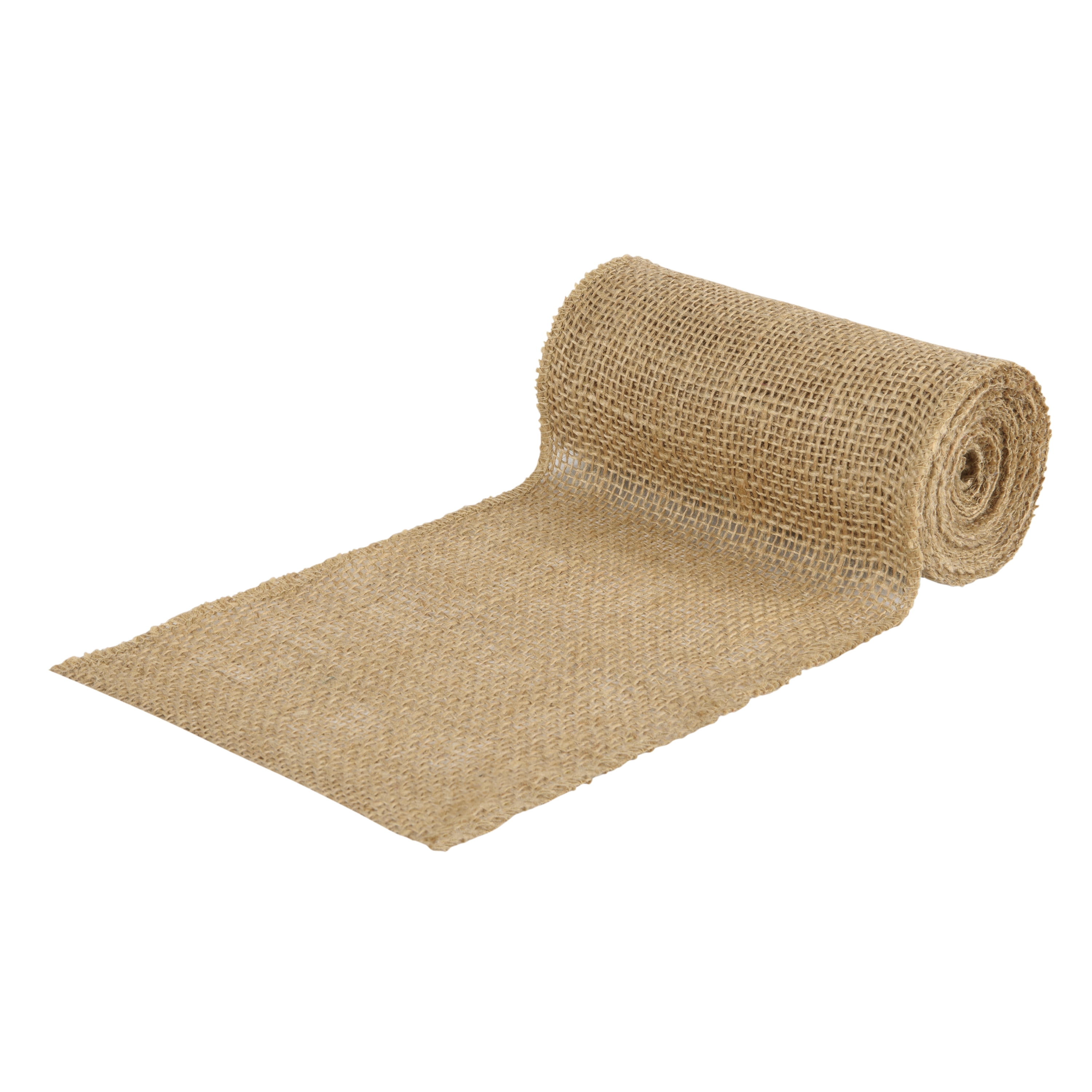 Love, Laugh, Craft Jute Burlap Roll Precut, 6in W x 5 Yards, 740-28, Brown/Silver Stripe Glitter